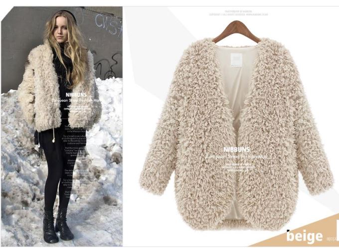 fake fell jacke damen